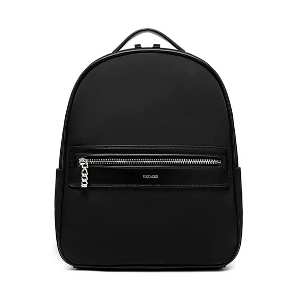 PIXIE MOOD Hannah recycled nylon backpack | Black minimalist bag - Picture 1 of 5